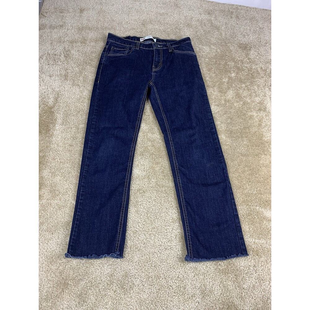 Levis 511 Performance Slim Boys 16 Reg Stretch Blue Jeans 28x26 Raw Hem #648